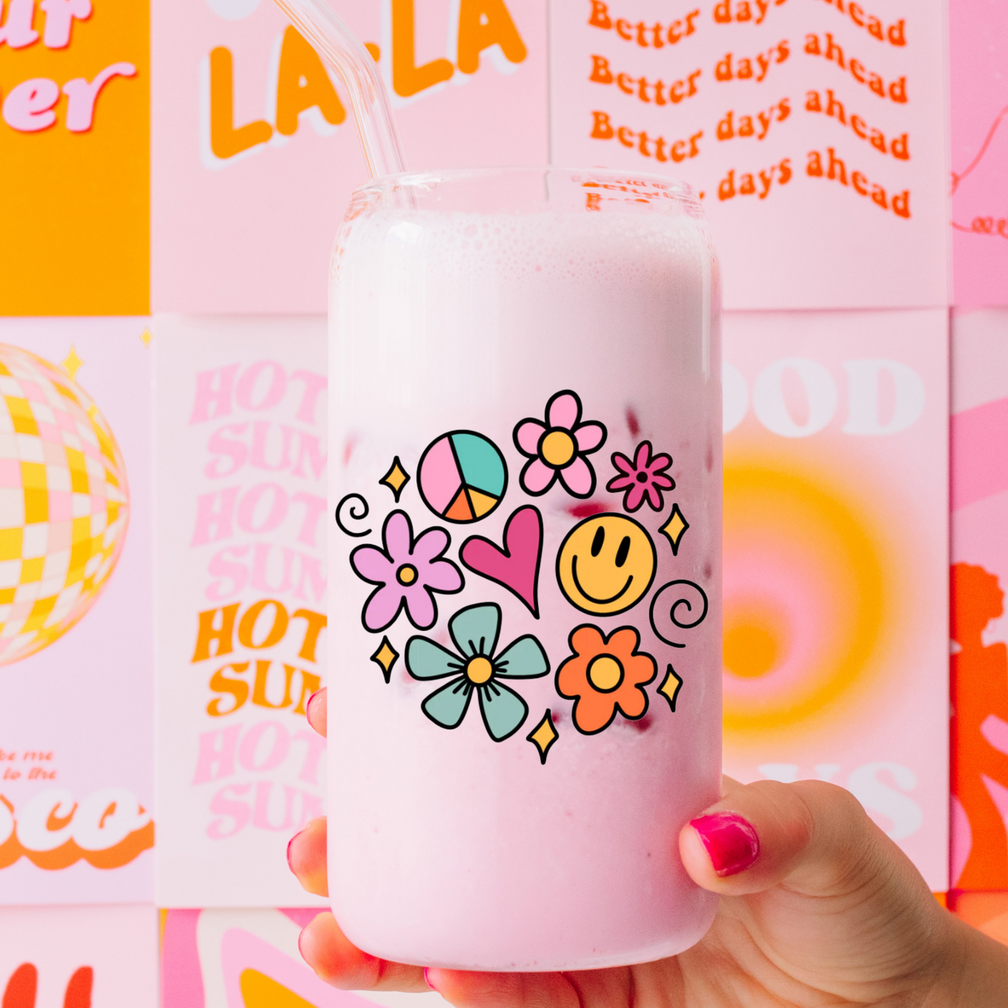 Happy Doodles Can Glass—20 oz.