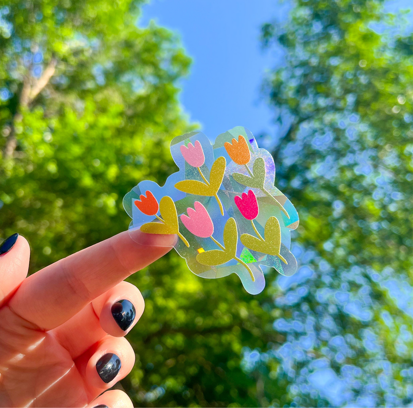 Tulips Suncatcher 3" Decal