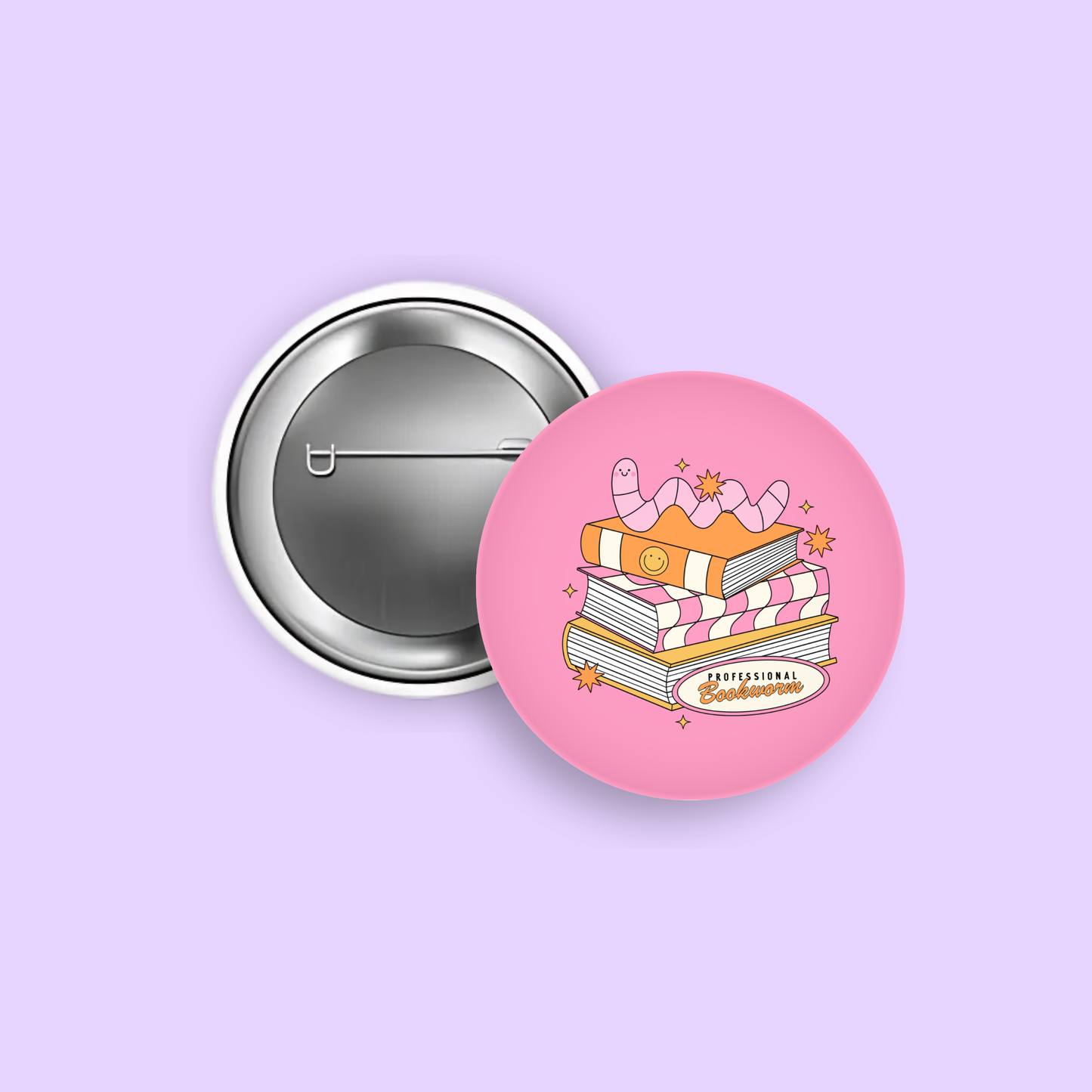 Professional Bookworm 1.5" Pinback Button