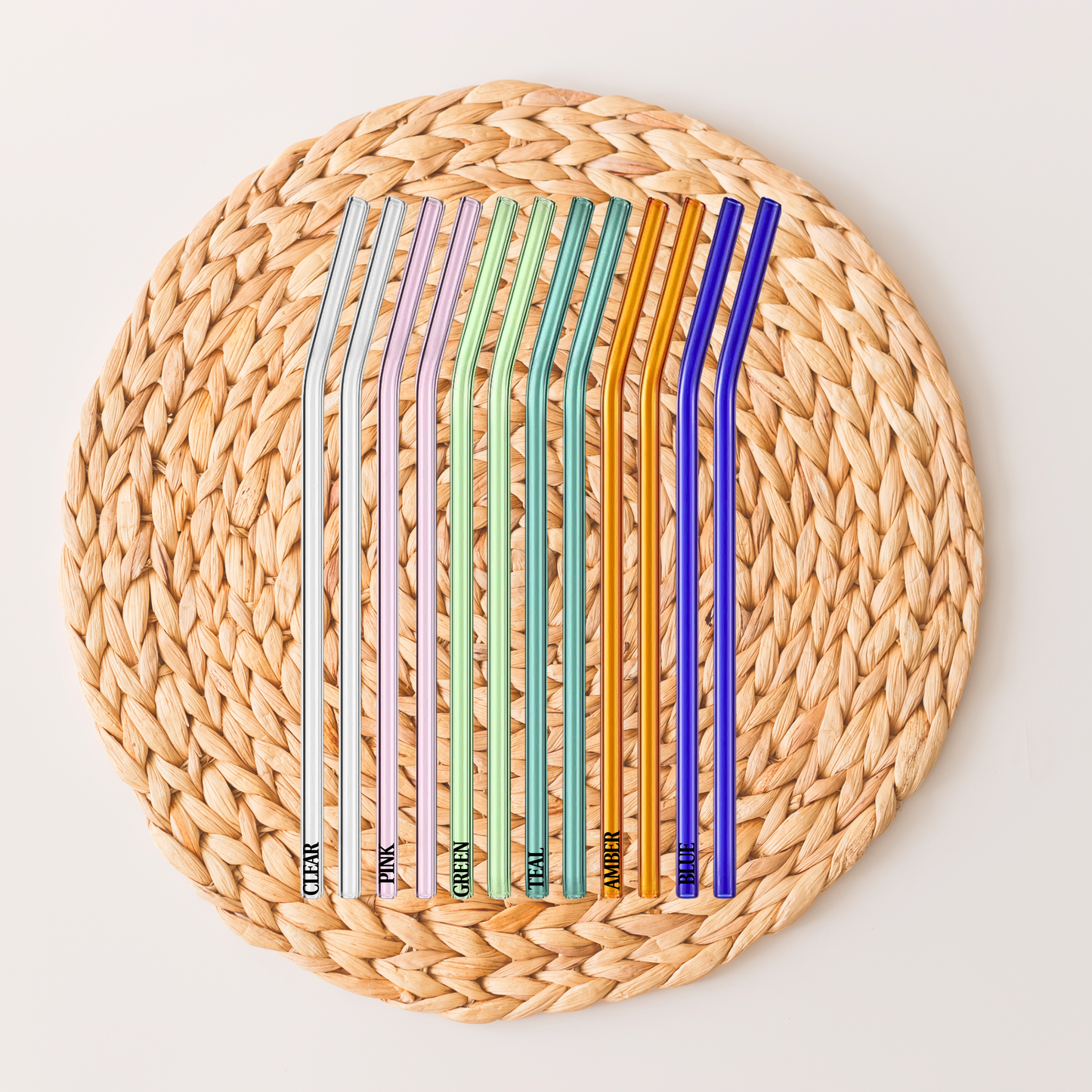 Colorful 16 oz. Glass Can Bendy Straws