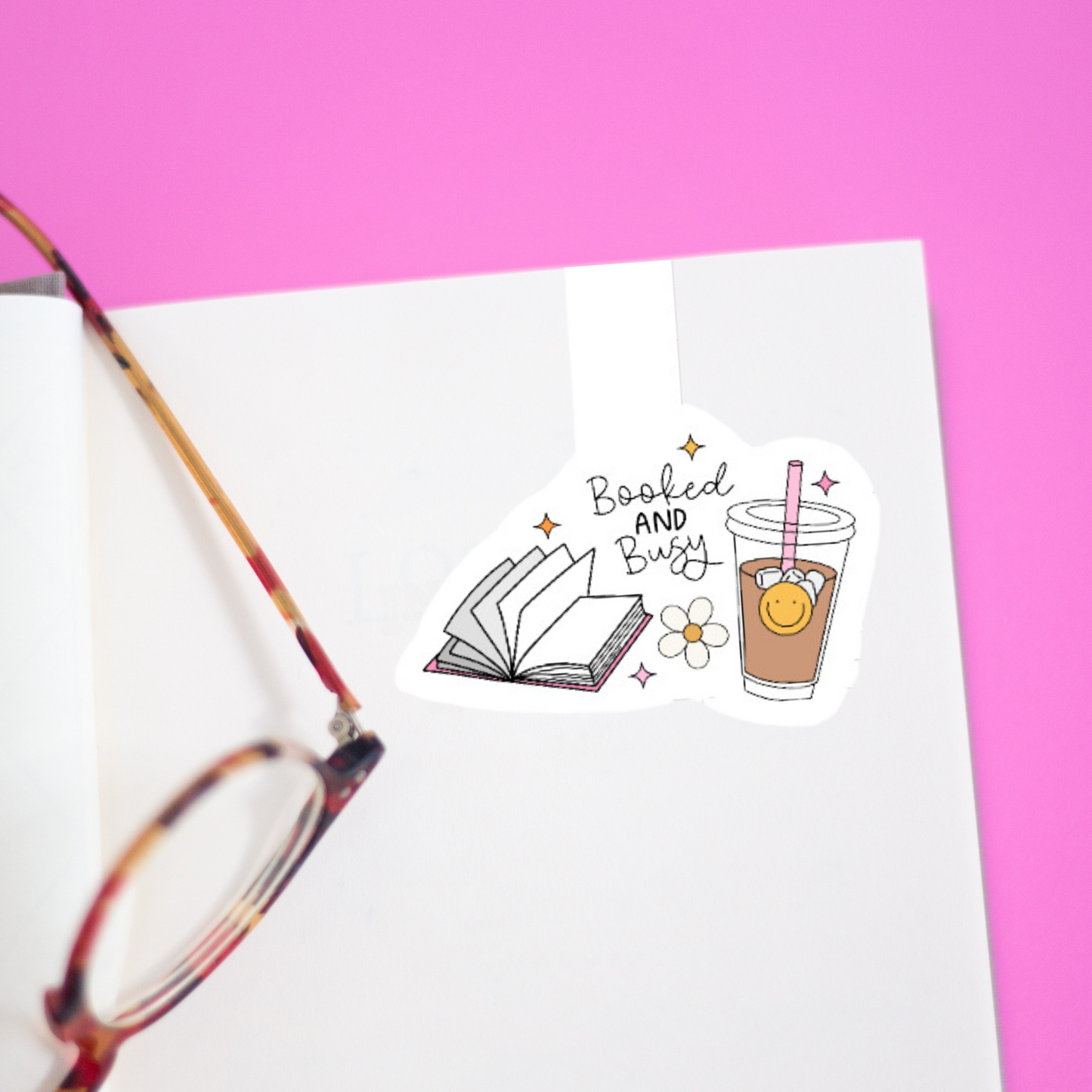 Booked and Busy Magnetic Bookmark