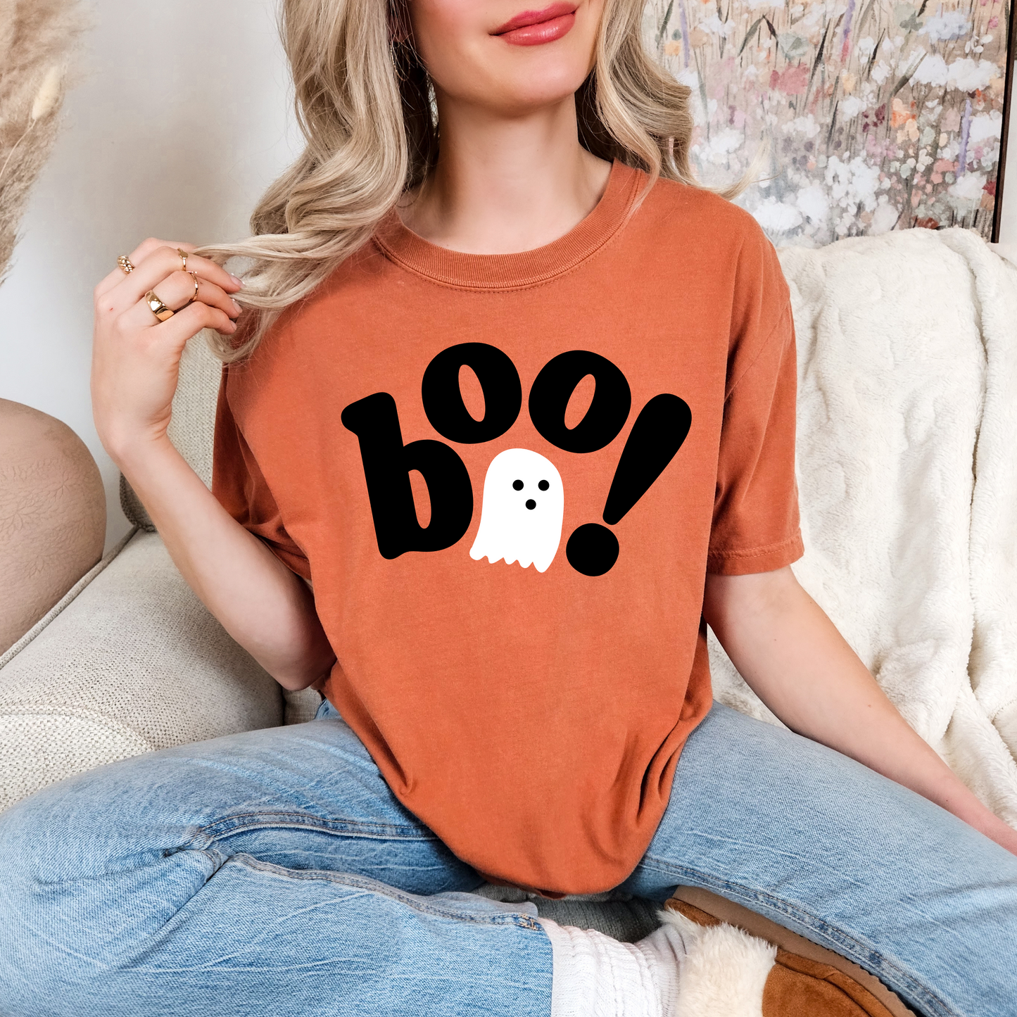 Boo! Comfort Colors Tee—Yam
