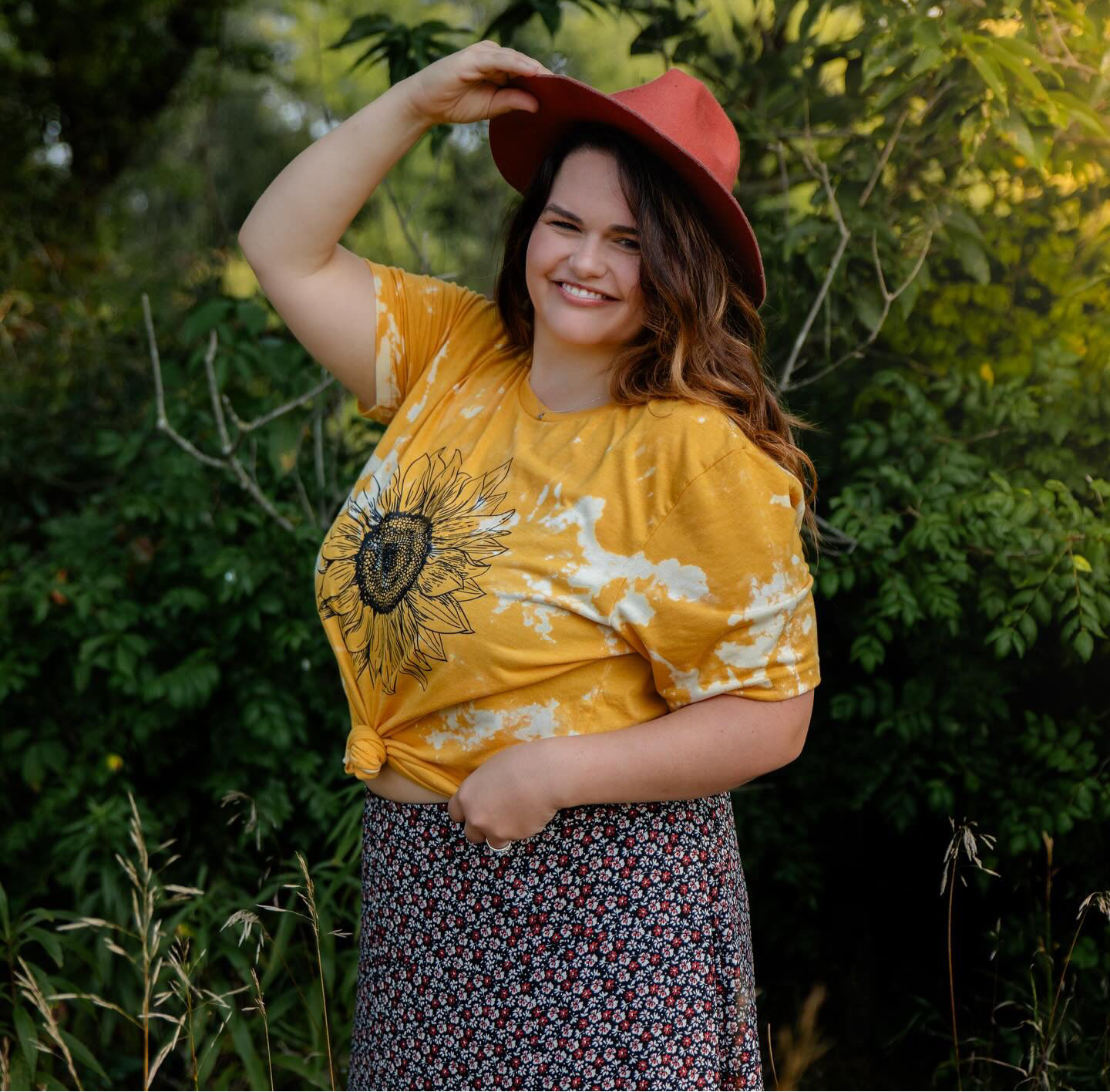 Limited Edition Sunflower T-Shirt—Hand Reverse Die Yellow