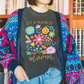 Let Kindness Bloom Comfort Colors Tee—Pepper