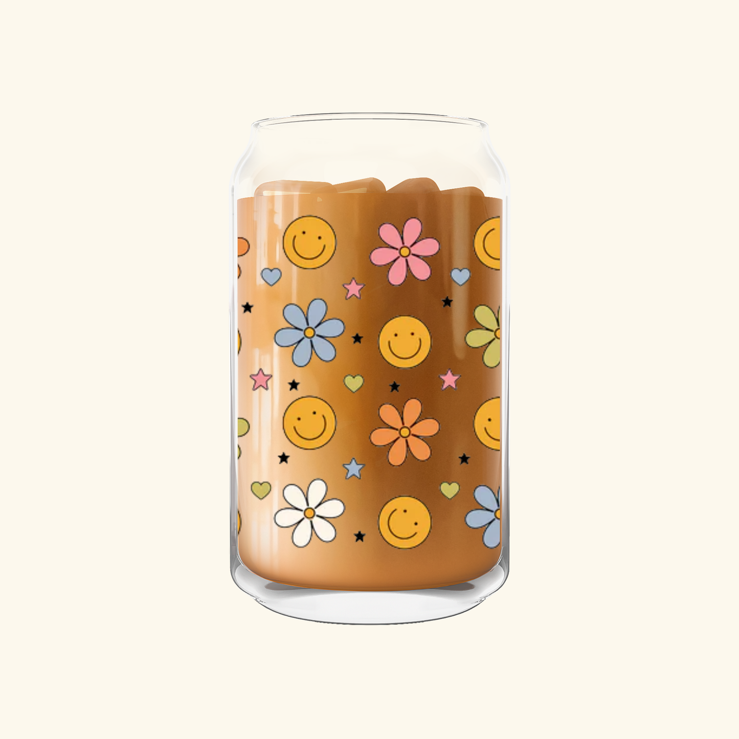Happy Daisies Can Glass—16 oz.