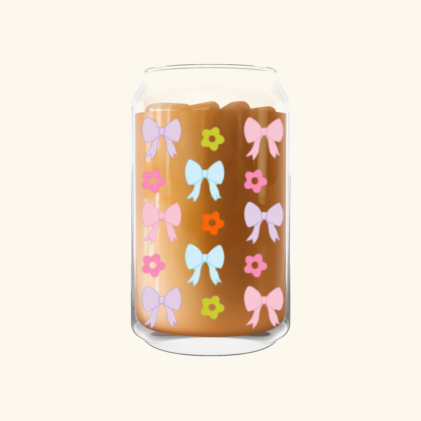 Coquette Bows Can Glass—16 oz.