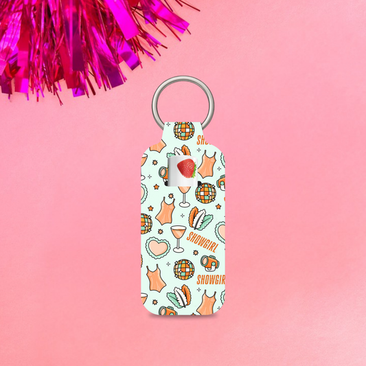 Showgirl Chapstick Holder Keychain