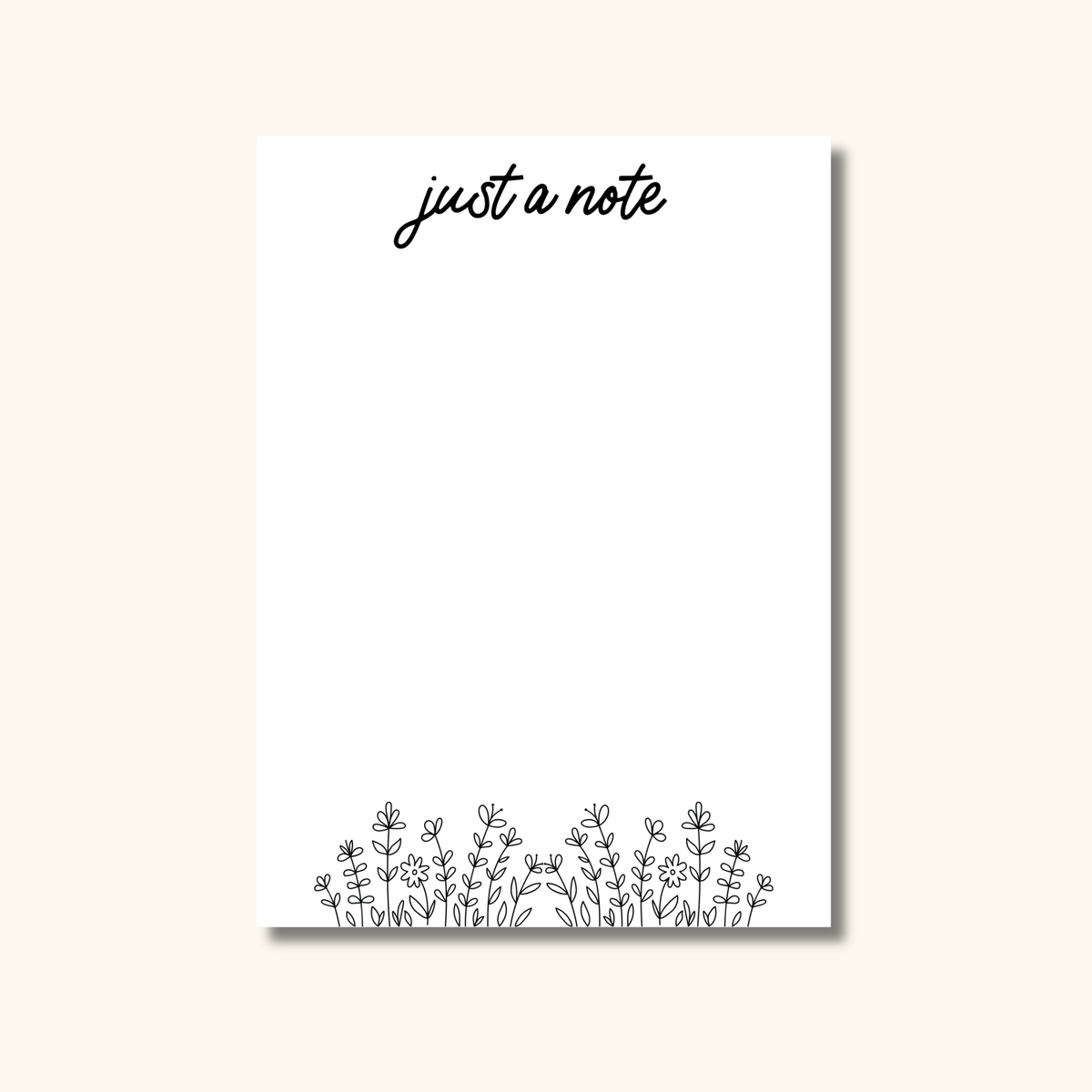 5x7 Just a Note Meadow Notepad