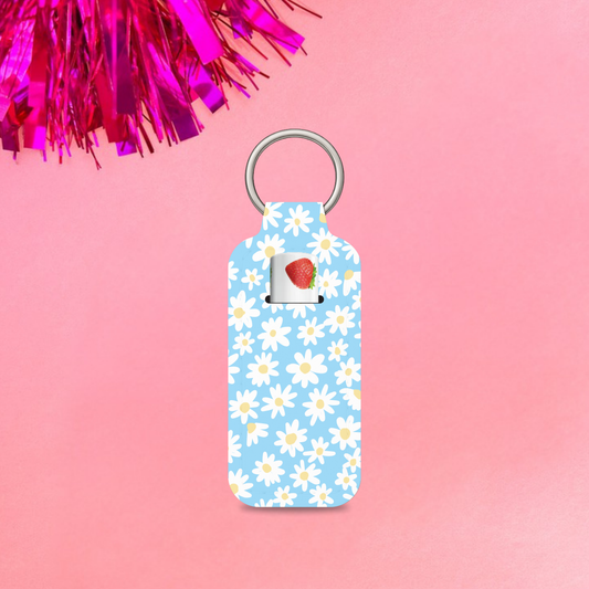 Baby Daisies Chapstick Holder Keychain
