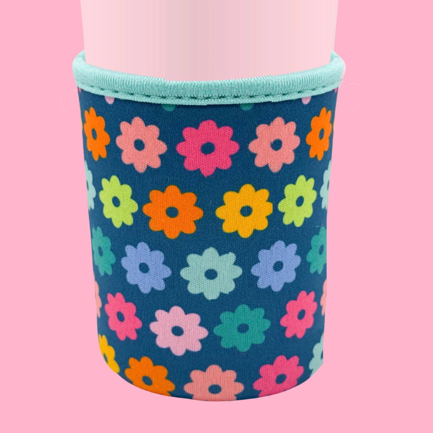Blue Flowers Cup Cover Koozie
