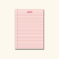 4x6 Pink Legal Notes Notepad