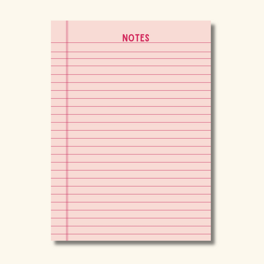 4x6 Pink Legal Notes Notepad