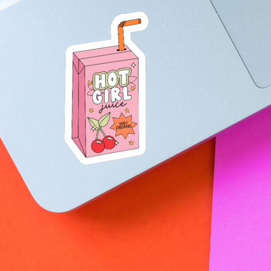 Hot Girl Juice Sticker  2.5"