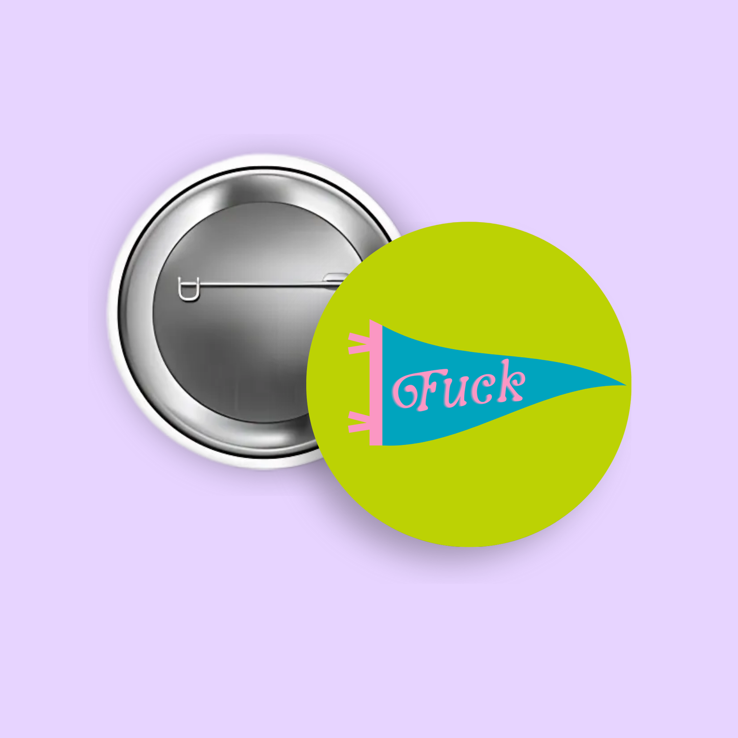 Fuck Pennant 1.5" Pinback Button