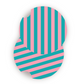 Blue and Pink Striped Car Coasters (Set of Two)