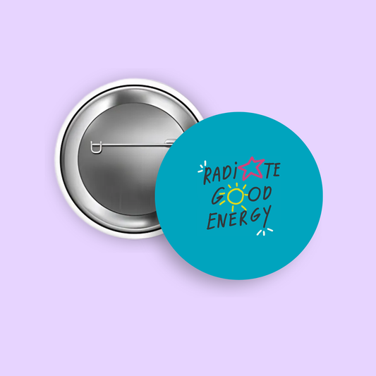 Radiate Good Energy 1.5" Pinback Button