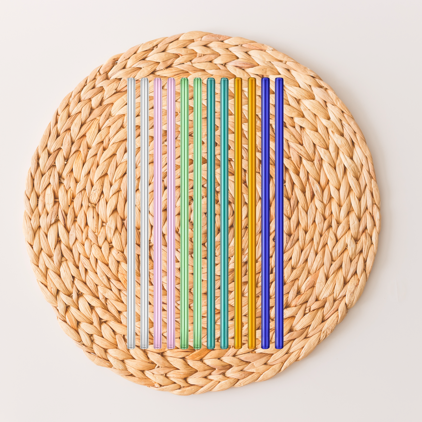 Colorful 16 oz. Glass Can Straight Straws