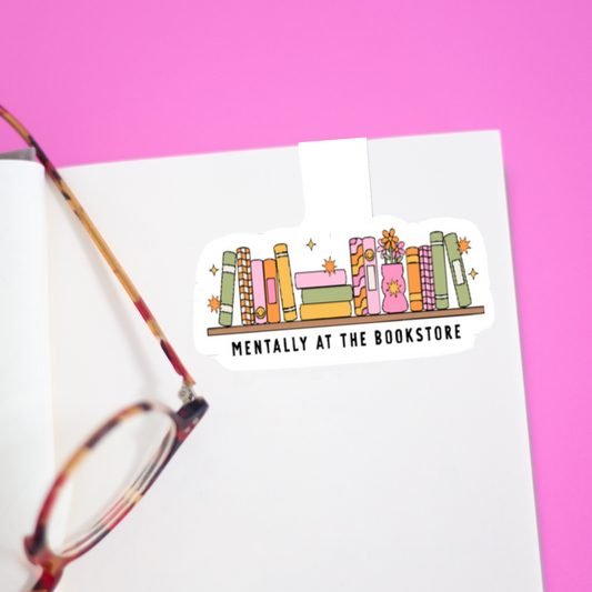 Mentally at the Bookstore Magnetic Bookmark