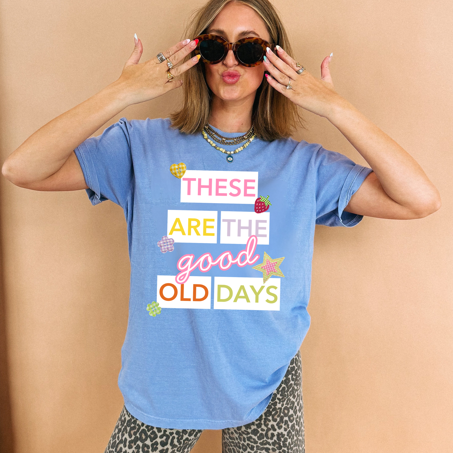 These Are the Good Old Days Comfort Colors Tee—Denim
