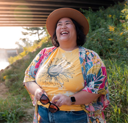 Limited Edition Sunflower T-Shirt—Hand Reverse Die Yellow