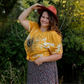 Limited Edition Sunflower T-Shirt—Hand Reverse Die Yellow