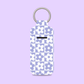 Purple Checker Daisies Chapstick Holder Keychain