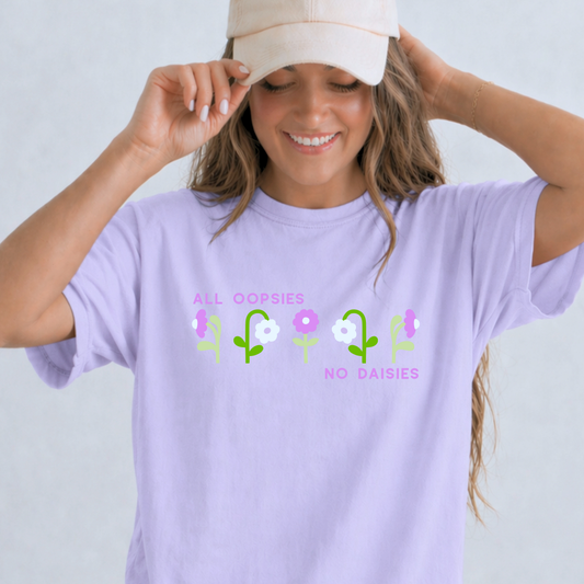 All Oopsies No Daisies Comfort Colors Tee—Orchid