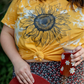 Limited Edition Sunflower T-Shirt—Hand Reverse Die Yellow