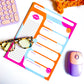 8.5" x 11" Happy Week Agenda & To-Do Notepad