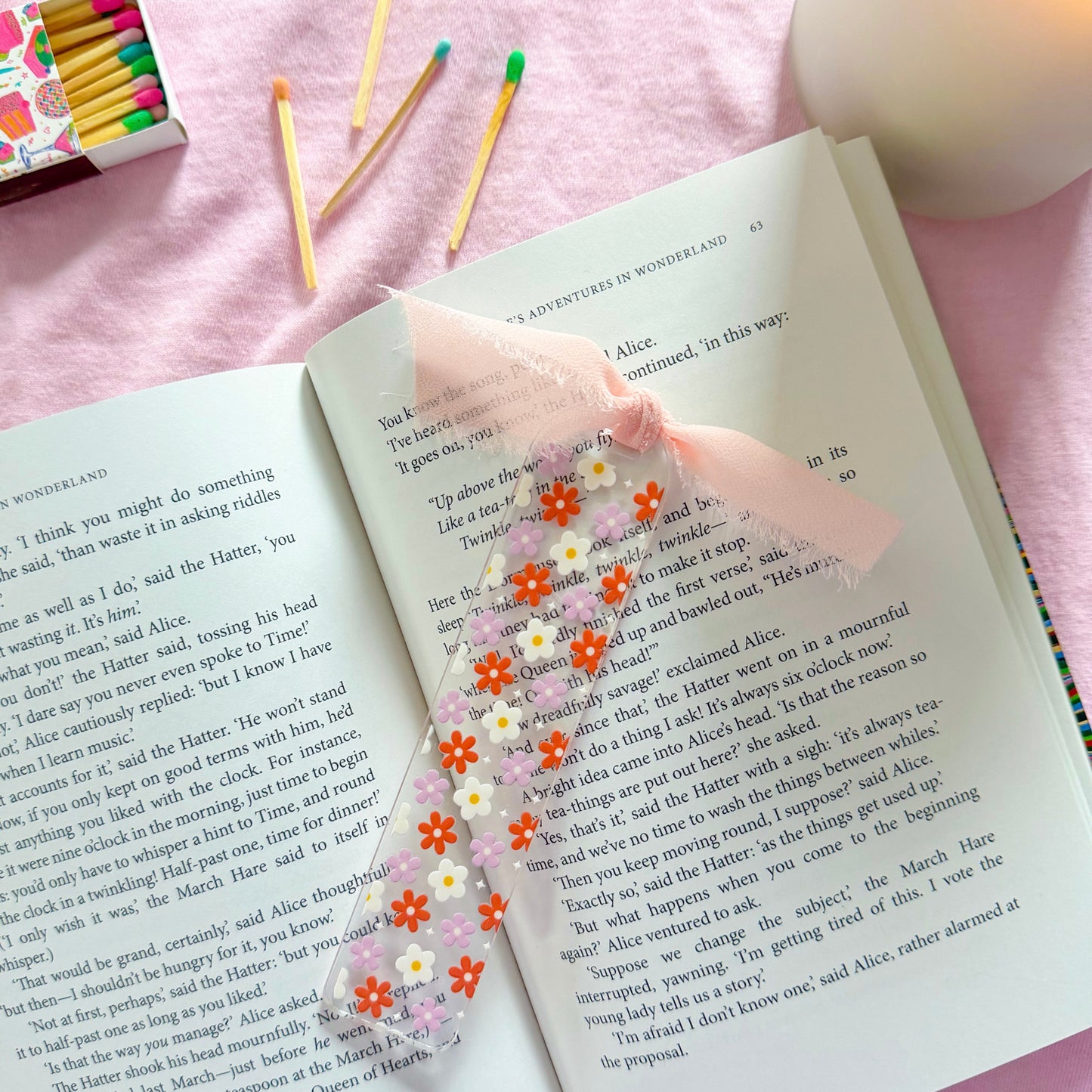 Colorful Daisies Acrylic Bookmark