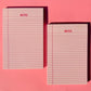 4x6 Pink Legal Notes Notepad