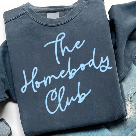 The Homebody Club Comfort Colors Crewneck—Denim