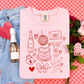 Sweetheart Sketches Comfort Colors Tee—Blossom