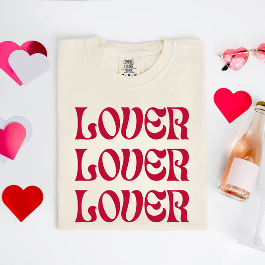 Lover Comfort Colors Tee—Ivory