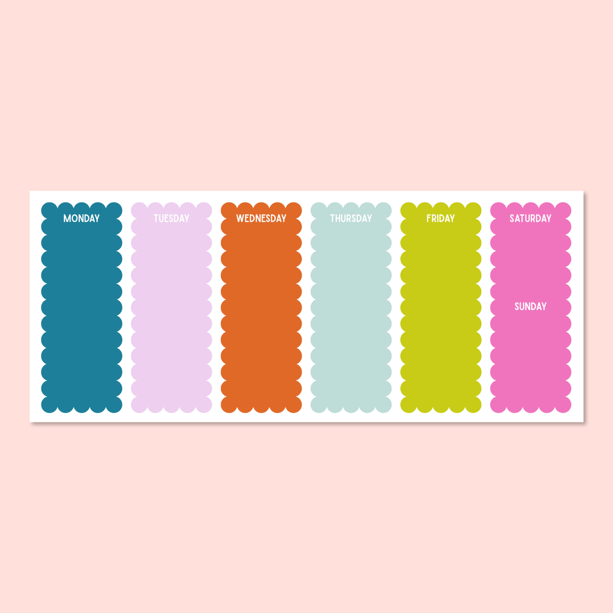 Colorful Weekly Planner Notepad