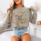 Grow With the Flow Strawberry Comfort Colors—SandstoneLong Sleeve Tee