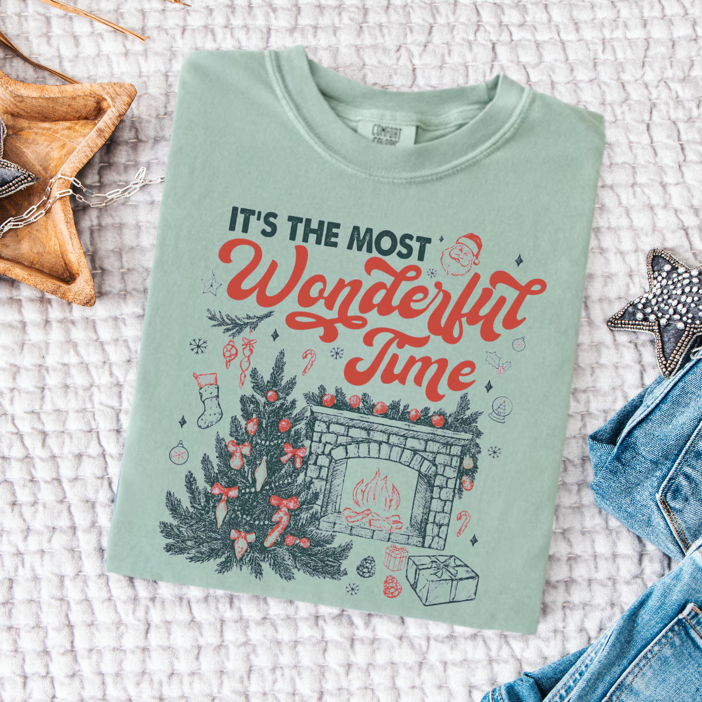 It's the Most Wonderful Time Comfort Colors Tee—Bay