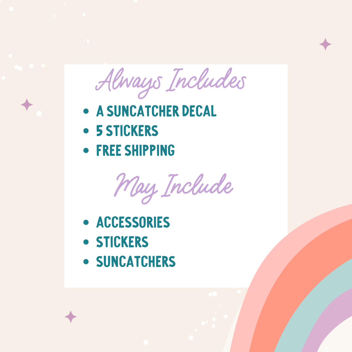 Suncatcher and Sticker Mystery Bundle—$14.00