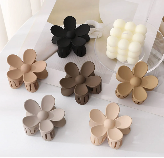 Matte Flower Claw Clips Assorted Color